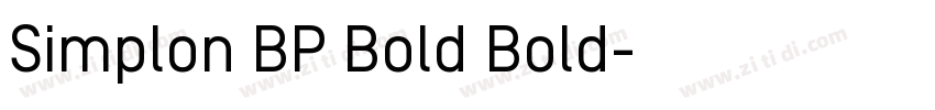 Simplon BP Bold Bold字体转换